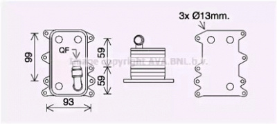 AVA QUALITY COOLING bw3560 -  Масляный радиатор, автоматическая коробка передач